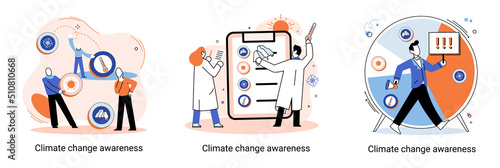 Change climate awareness metaphor, saving planet, World Environment Day, global warming ecological problems. human-induced observed and projected long-term changes mean climate. Nature saving strategy