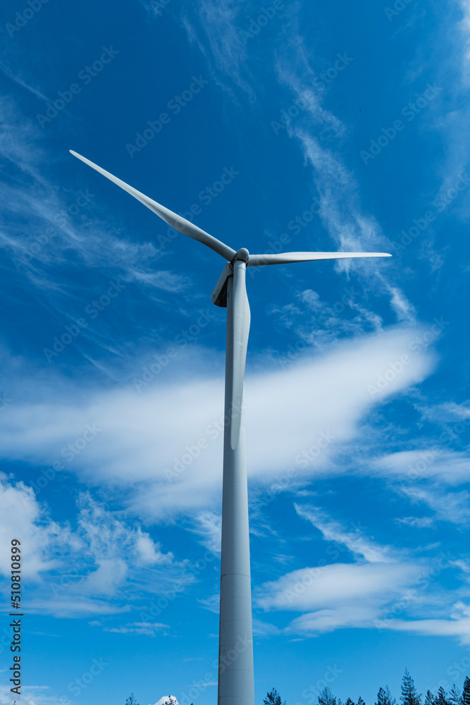 wind turbine and sky