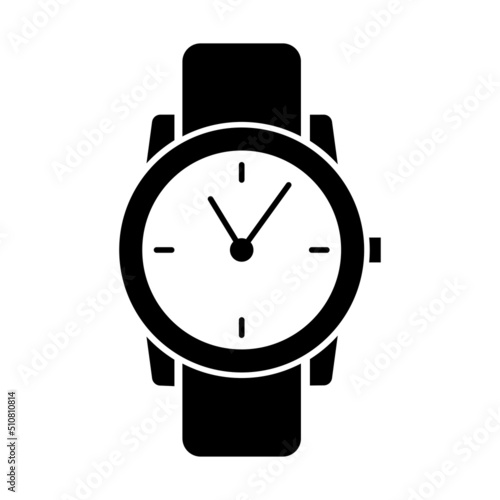 Watch line icon vector on white background