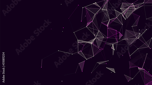 Network connection structure. Technology connect big data. Science background. Business futuristic backdrop.