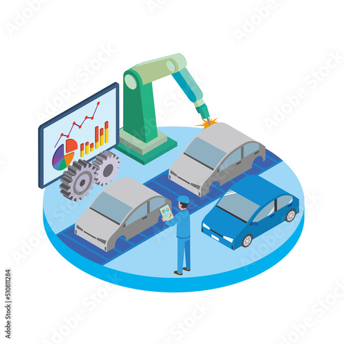 自動車産業のイメージイラスト