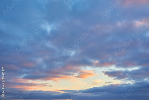 cloudy sky at sunset. Gradient color. Sky texture  abstract nature background
