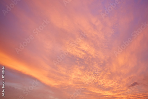 Fototapeta Naklejka Na Ścianę i Meble -  Cloudscape of cumulus sunset clouds