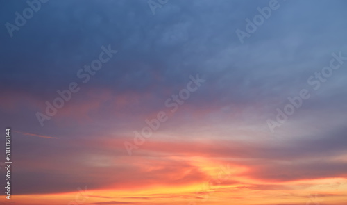 cloudy sky at sunset. Gradient color. Sky texture, abstract nature background © Ryzhkov Oleksandr