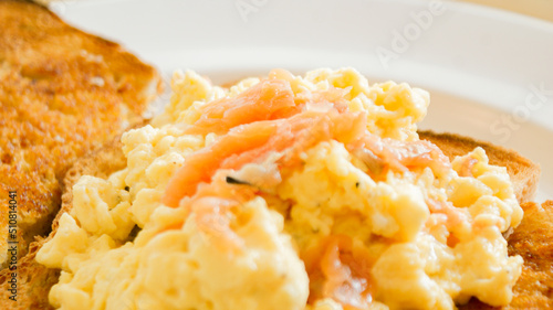 Smoked Salmon & Scrambled Eggs with Toast