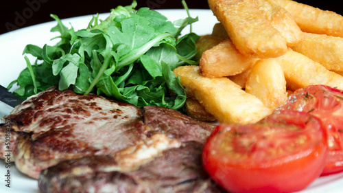 Steak and chips