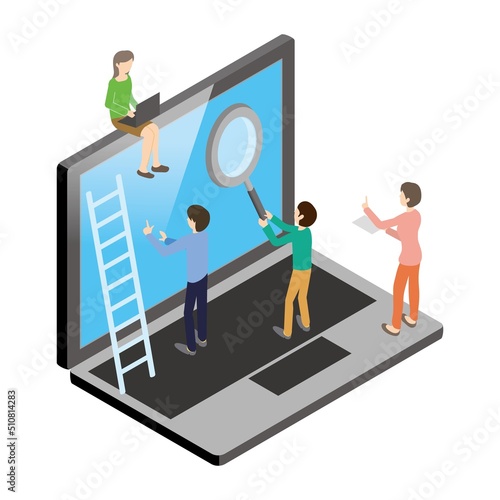 ノートパソコンを操作する人