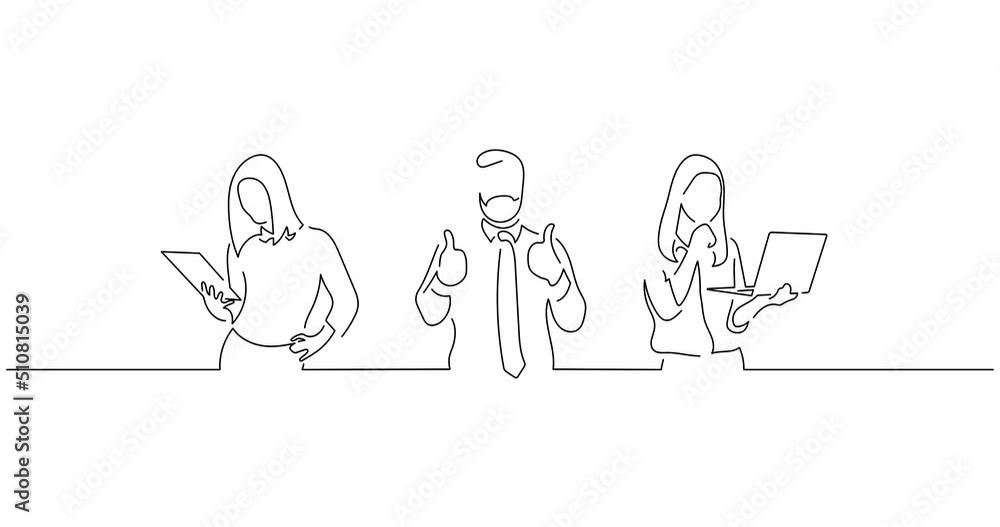 Young people using technology in line art animation. Video footage of three persons. Black linear video on white background. Animated gif illustration design. Young people using technology in line art animation. Video footage of three persons. Black linear video on white background. Animated gif illustration design.