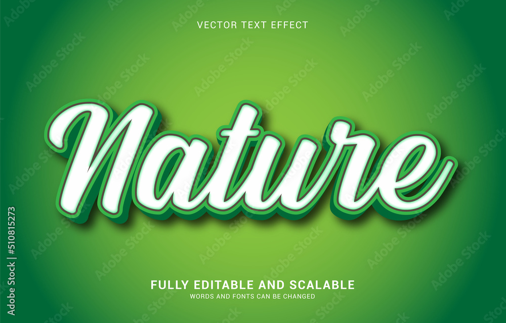 editable text effect, Nature style editable text effect, Nature style