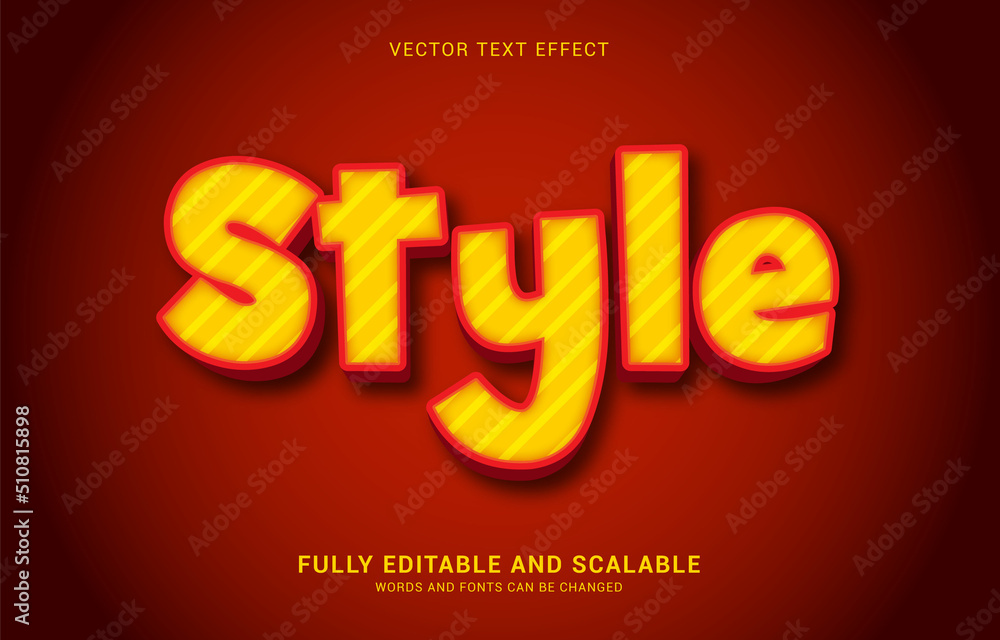 editable text effect, Style editable text effect, Style