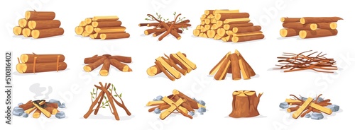 Obraz na płótnie Pile firewood