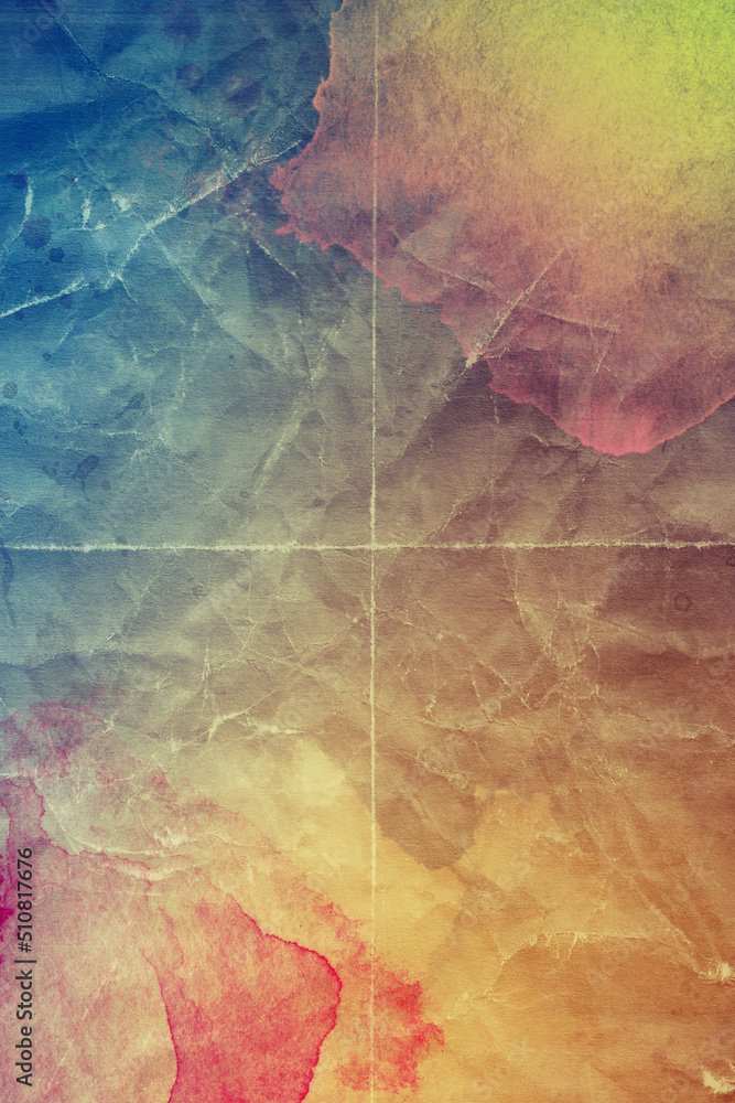 Naklejka premium Abstract watercolor drawing on a paper image