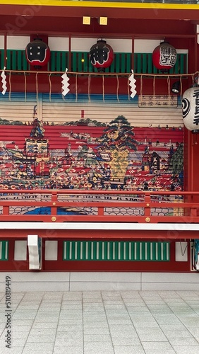 Precious details of the shrine of honorable location, “Kandamyojin” palace of Shinto worship, the location built in 1603.  shot taken on year 2022 June 14th photo