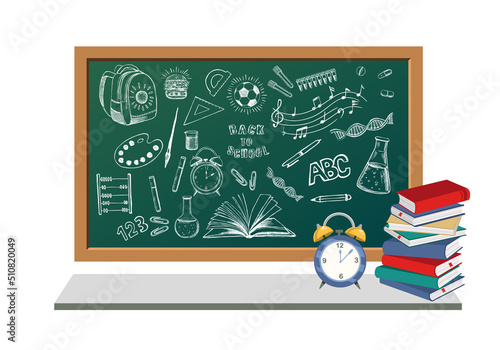 Back To School hand drawn set.