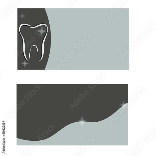 
dentist, doctor, teeth, dental treatment, business card, dentist card, background, double-sided card, on a dark background, medicine, white tooth on a gray background, dl, glow, line drawing