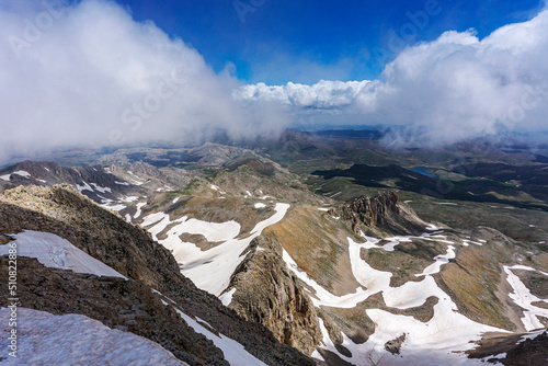 Scenic views of Geyik Mountain summit, Geyik Dağı (2 884m) at Eğrigöl plateau, Gündoğmuş, Antalya photo