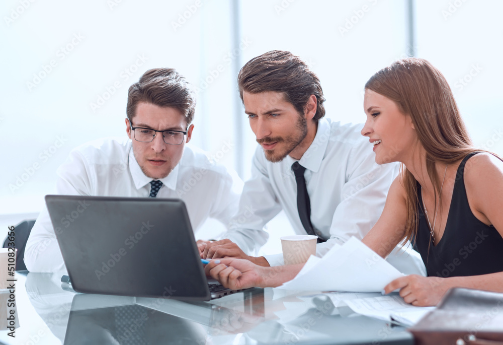 business team discussing the promotion of their business business team discussing the promotion of their business