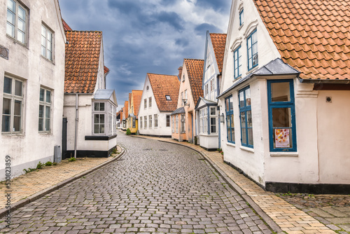 Fototapeta Naklejka Na Ścianę i Meble -  Small streets in the outskirt of Aabenraa in southern part of Denmark