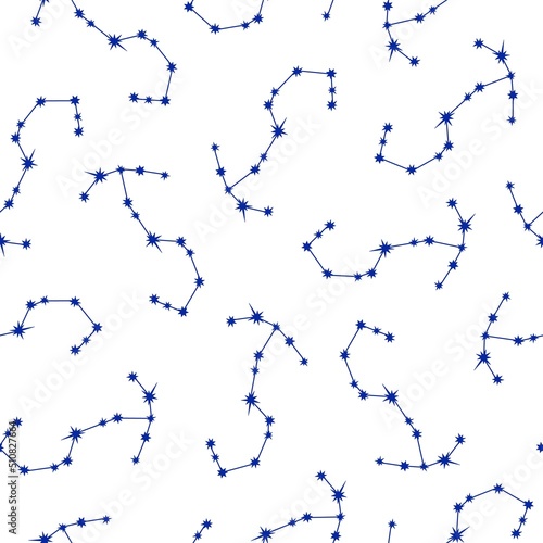 Zodiac Scorpio constellation seamless pattern simple vector illustration, astrology horoscope symbol for future events prediction, stars connected with lines