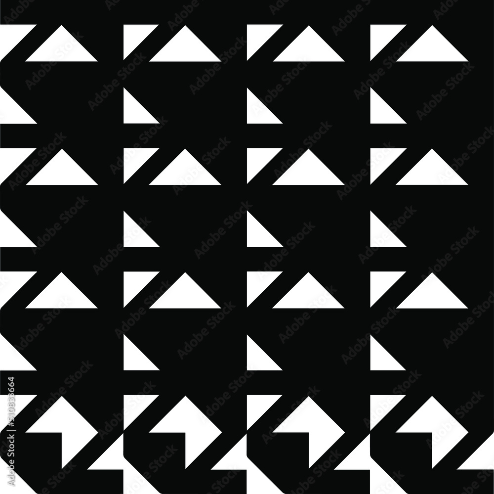 Abstract background with black and white pattern. Unique geometric vector swatch. Perfect for site backdrop, wrapping paper, wallpaper, textile and surface design. 
