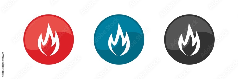 Icon fire set. Vector illustration. Icon fire set. Vector illustration.