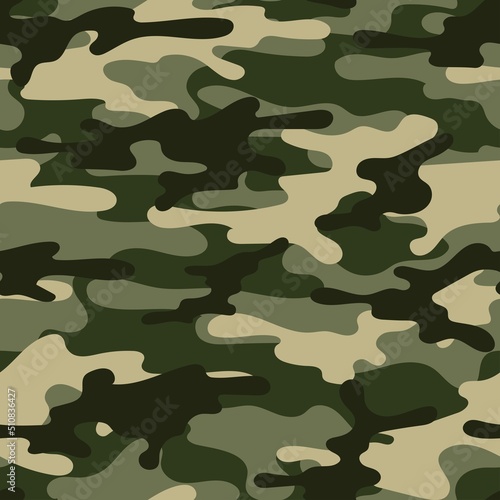 green army vector camouflage print, seamless pattern for clothing headband or print.