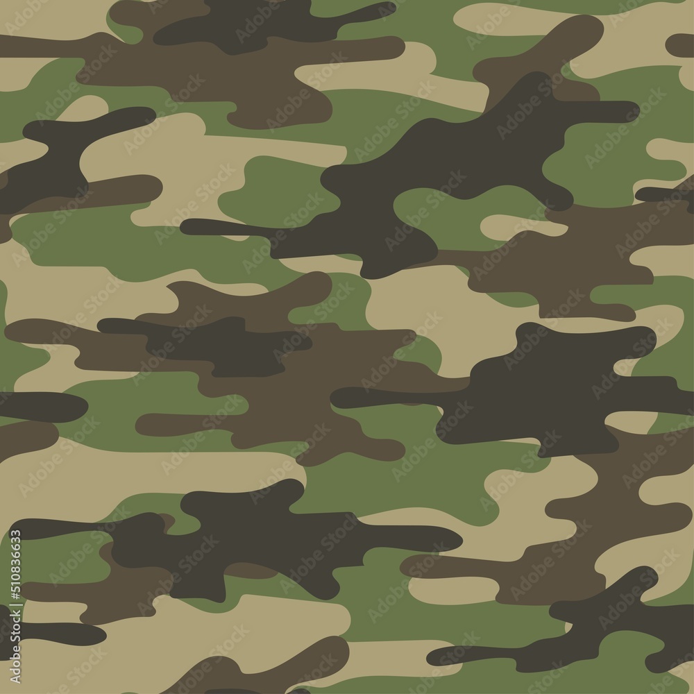 Fototapeta premium modern military vector camouflage print, seamless pattern for clothing headband or print. camouflage from pols