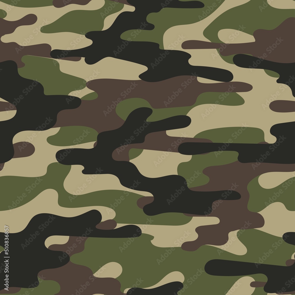 Fototapeta premium military camouflage. vector print for clothes or print. seamless pattern