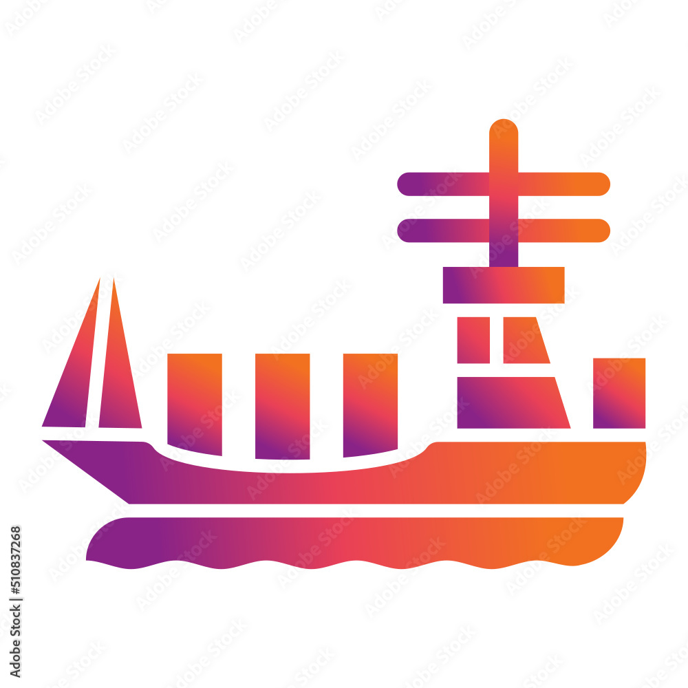 Cargo Boat Icon Cargo Boat Icon