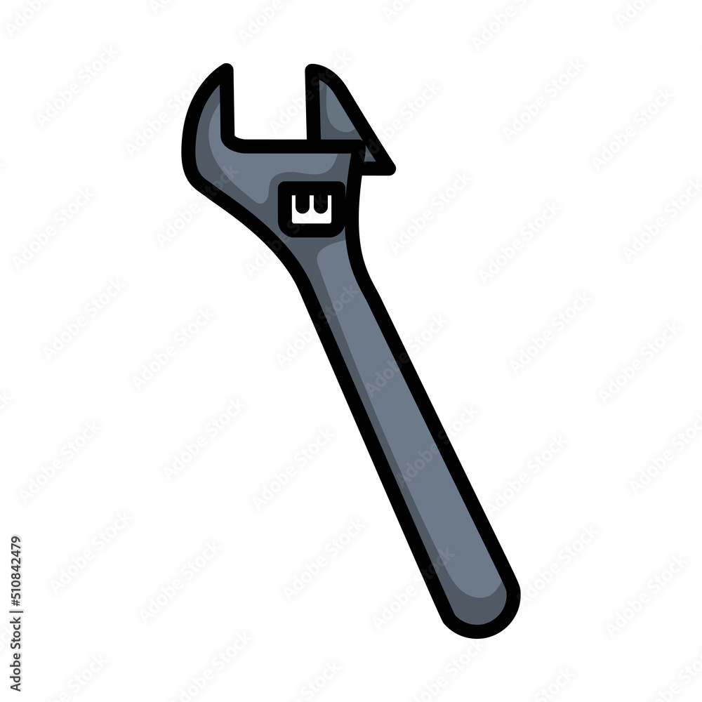 Icon Of Adjustable Wrench Icon Of Adjustable Wrench