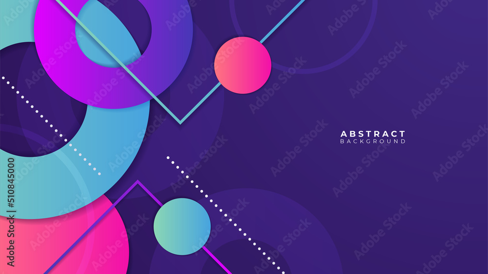 Obraz premium Abstract colorful purple pink shapes presentation background. Gradient dynamic lines background. Modern mosaic pattern colorful geometric design background