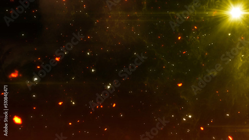 きめ細かく幻想的な銀河 空間 宇宙 雲海 星 星屑 天文 キラキラ カラフル