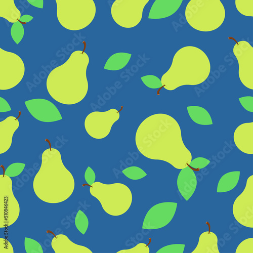 Seamless pear pattern. Fruit pattern for fashion, merch, textile.
