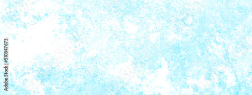 Abstract brush painted sky blue watercolor background, Bright blue paper texture with starches, blue background for wallpaper, cover, decoration and design.