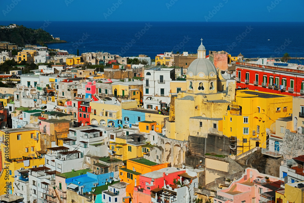 Obraz premium Procida Island, the Italian Capital of Culture 2022 , Metropolitan City of Naples, Campania, Italy