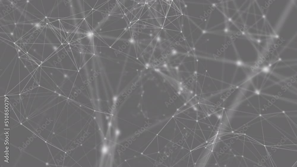 Animation of network of connections on black background Animation of network of connections on black background