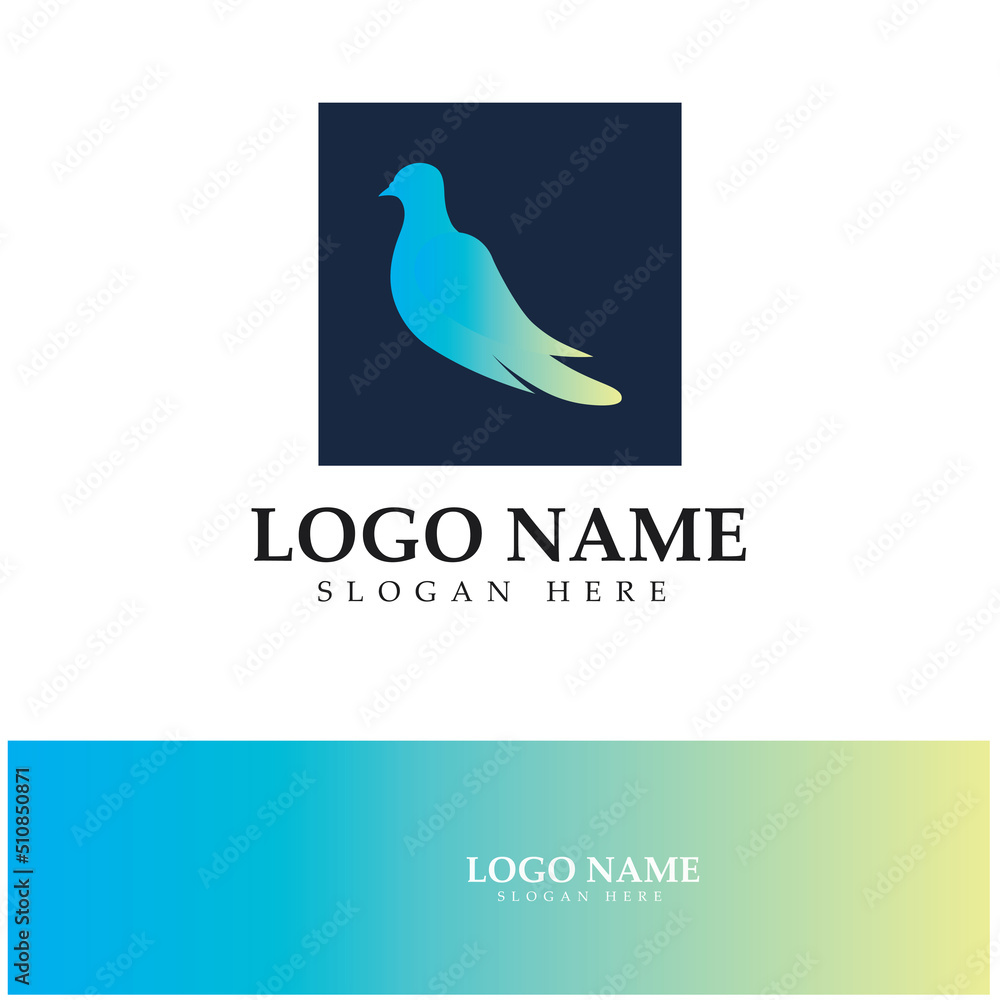 Bird wing Dove icon Template vector illustration Bird wing Dove icon Template vector illustration