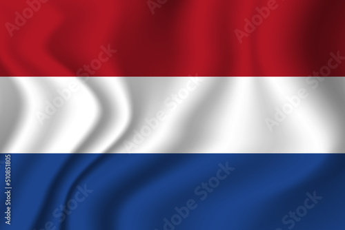 Flag of Netherlands. National symbol in official colors. Template icon. Abstract vector background