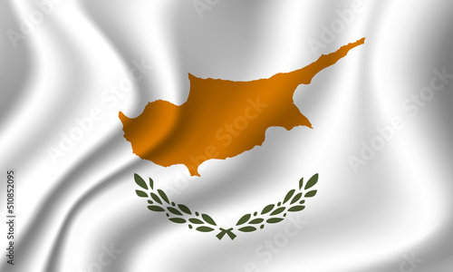 Flag of Cyprus. National symbol in official colors. Template icon. Abstract vector background