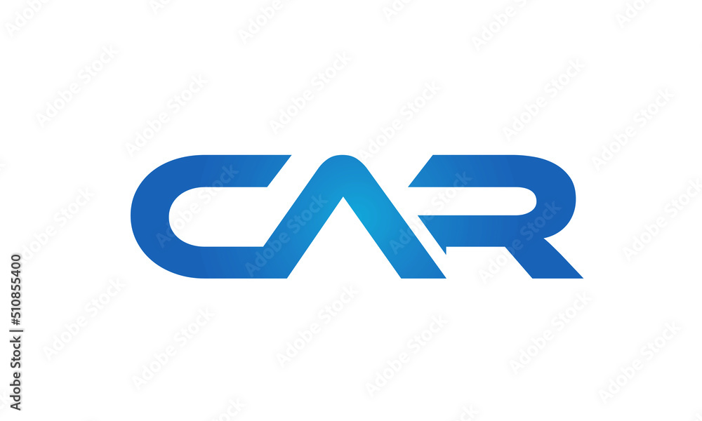 Connected CAR Letters logo Design Linked Chain logo Concept Connected CAR Letters logo Design Linked Chain logo Concept