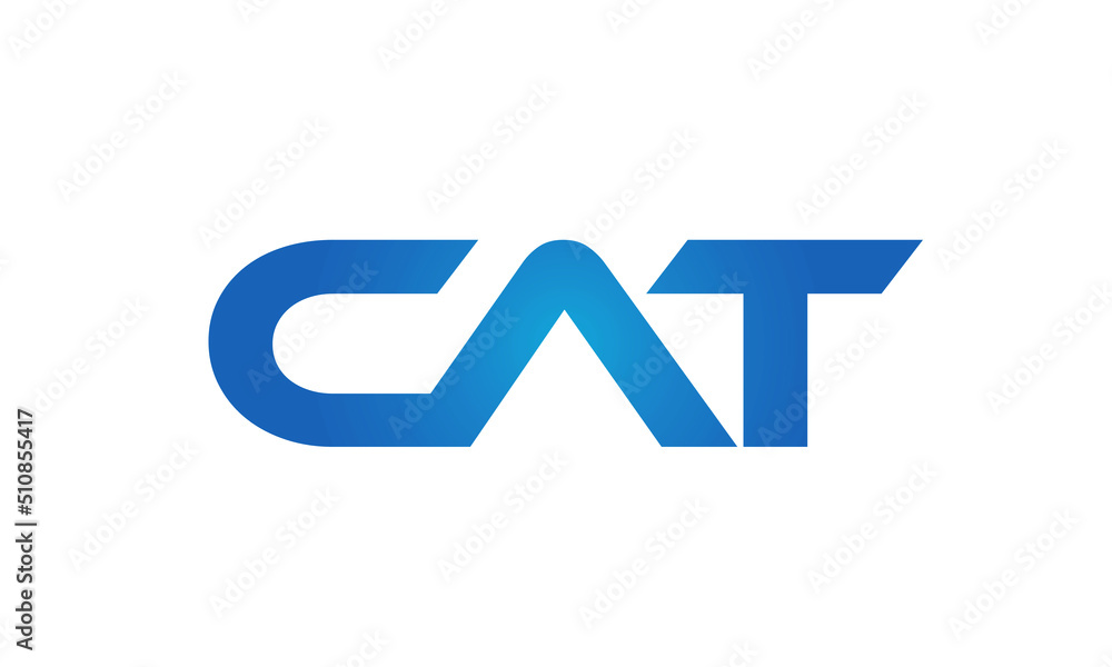 Connected CAT Letters logo Design Linked Chain logo Concept Connected CAT Letters logo Design Linked Chain logo Concept