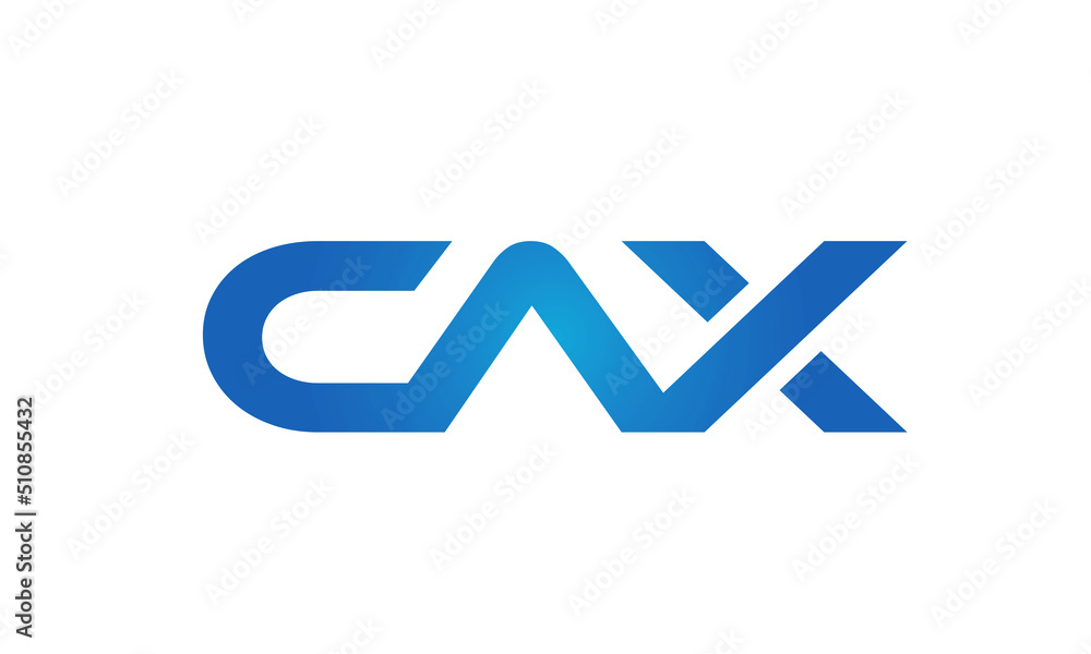 Connected CAX Letters logo Design Linked Chain logo Concept Connected CAX Letters logo Design Linked Chain logo Concept