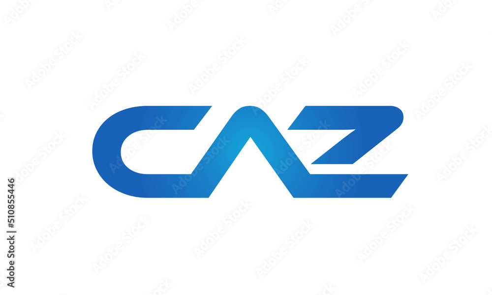 Connected CAZ Letters logo Design Linked Chain logo Concept Connected CAZ Letters logo Design Linked Chain logo Concept