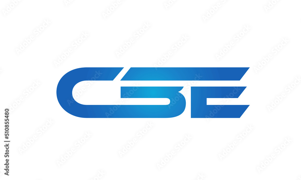 Connected CBE Letters logo Design Linked Chain logo Concept Stock ...