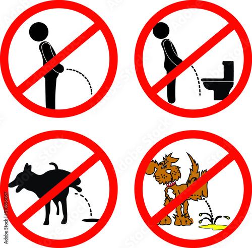 no pee sign