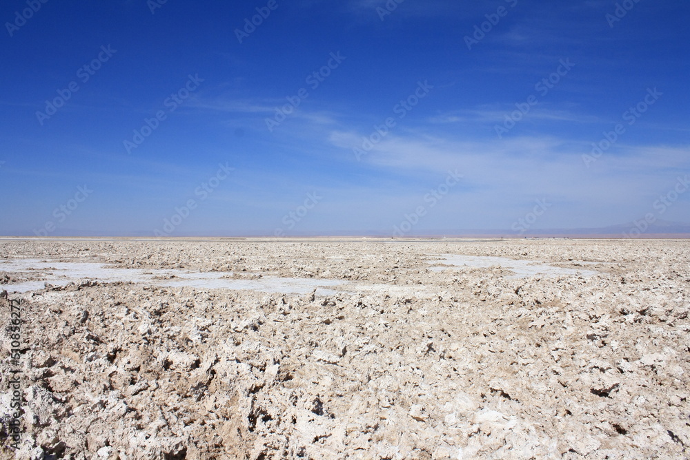 Salt flat at Salar de Atacama in Chile 