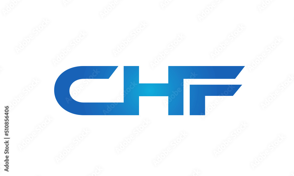Connected CHF Letters logo Design Linked Chain logo Concept Connected CHF Letters logo Design Linked Chain logo Concept
