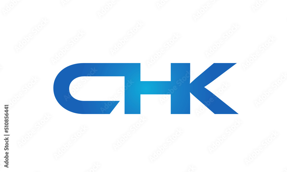 Connected CHK Letters logo Design Linked Chain logo Concept Connected CHK Letters logo Design Linked Chain logo Concept