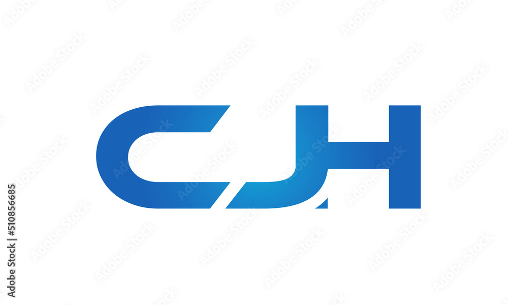 Connected CJH Letters logo Design Linked Chain logo Concept Connected CJH Letters logo Design Linked Chain logo Concept