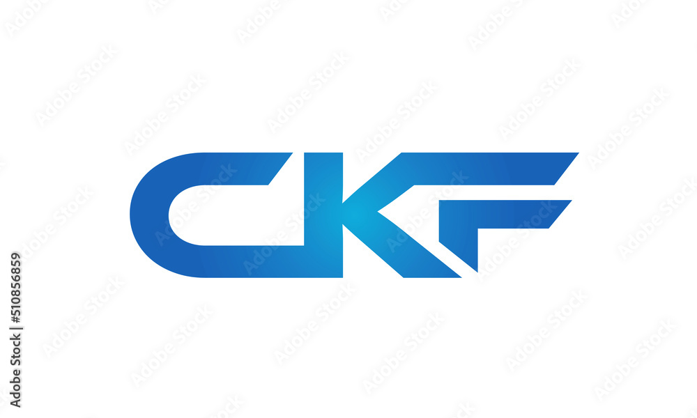 Connected CKF Letters logo Design Linked Chain logo Concept Connected CKF Letters logo Design Linked Chain logo Concept